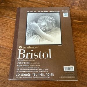 NWOT Strathmore Bristol Pad Paper Smooth Surface 400 Series 11x14in 15 Sheets